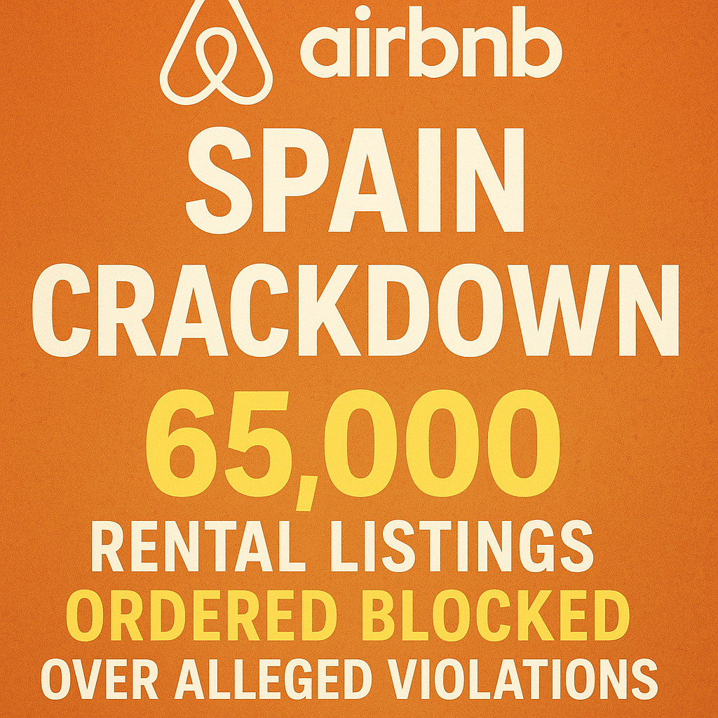 Airbnb spain crackdown 65,000 rental listings ordered blocked over alleged violations