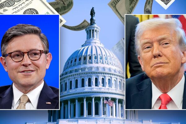 House GOP pulls all-nighter on Trump’s ‘big, beautiful bill’ amid Dem attacks Johnson trump capitol.jpg